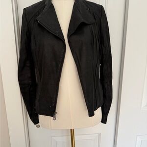 Marc New York Women's Black Leather Jacket Size Small
